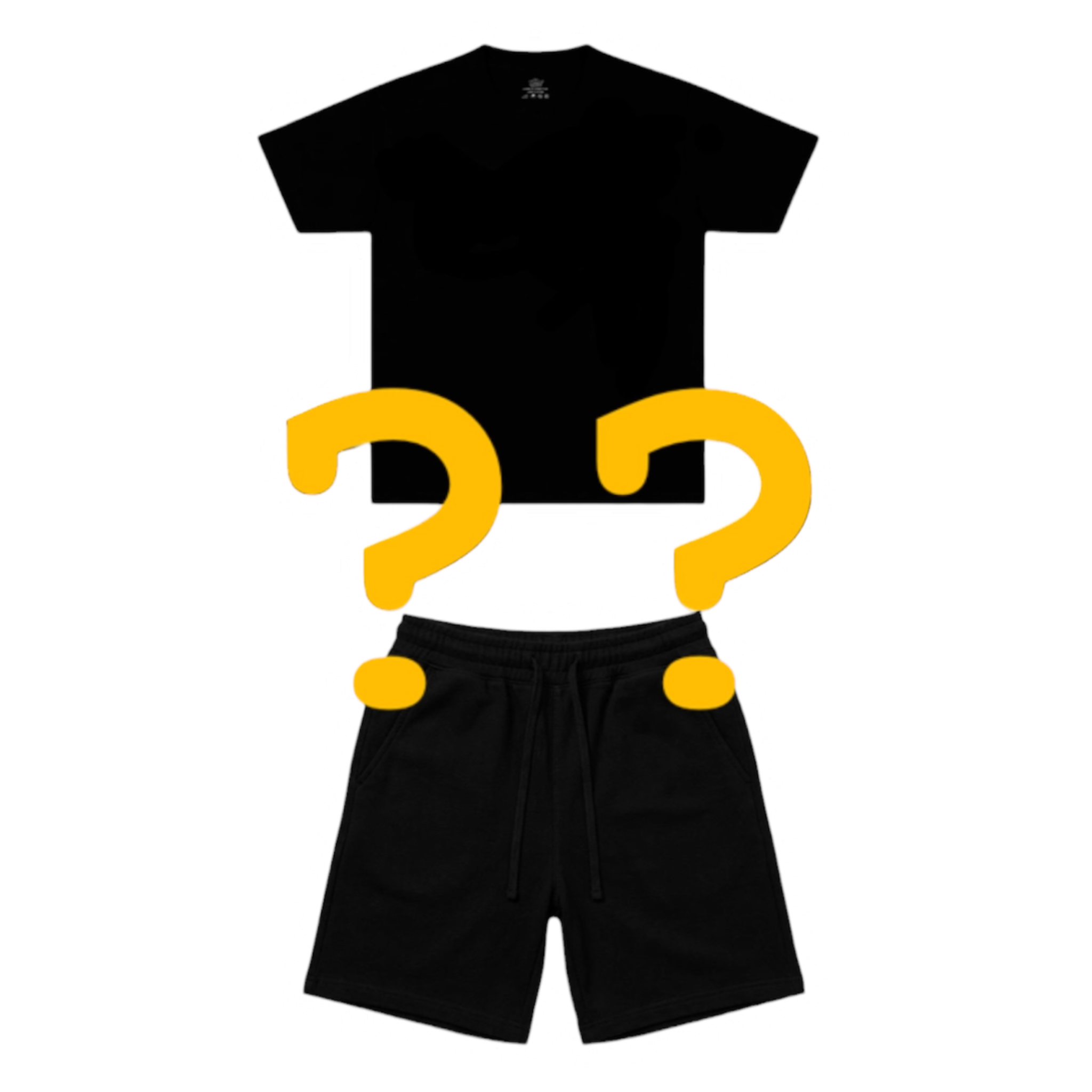 TWO RANDOM  SHORT SET [BLACK]